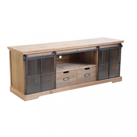 Buffet bas style industriel en bois DORIAN