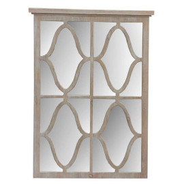 Classic mirror with bleached wood frame