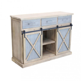 Wohnzimmer-Sideboard DOLPH mit zwei Türen und drei Schubladen aus Holz