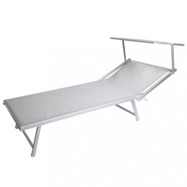 XXL sun lounger with folding canopy Cefalù
