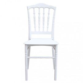 Elegante silla apilable de polipropileno blanco TRUDY