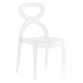 Chaise PIGALLE moderne en polycarbonate transparent