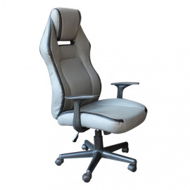 Silla de gaming con ruedas gris GTA