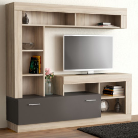 Wohnwand Leonard Ulme/Grau 170 cm (MK801495)