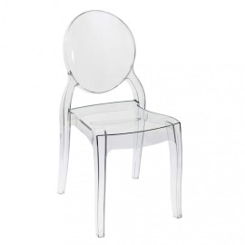 Chaise style moderne LOUVRE en polycarbonate transparent