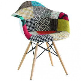Fauteuil patchwork moderne MORITZ