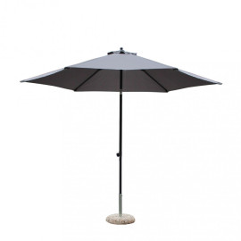 Ombrellone da giardino Nice Nero P/C Ø 3 telo grigio Magazzini Cosma