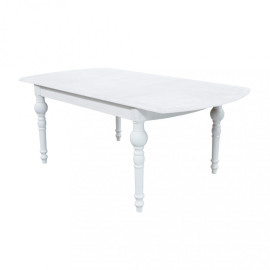 Mesa clásica extensible 150/190 x 100 CROSS ROUND blanca