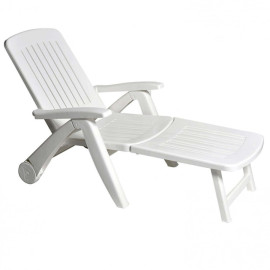 Lettino prendisole in plastica con ruote CANCUN