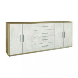 ADB808NSOSK MOBILE 4 ANTE 4 CASSETTI KIT NOCE STELVIO E OSSIDO BIANCO