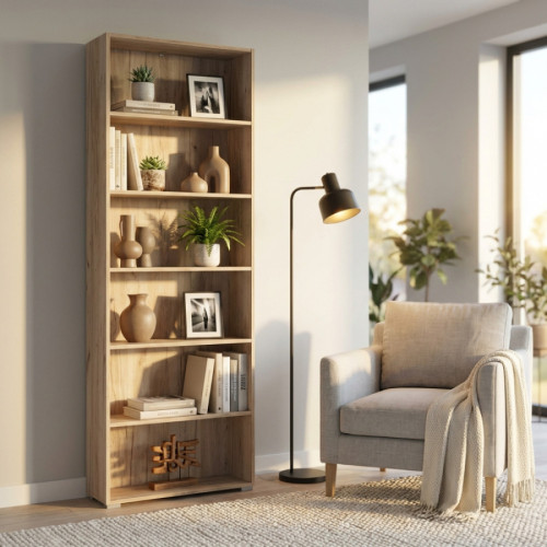 Libreria Tomar 6 in finitura rovere grigio