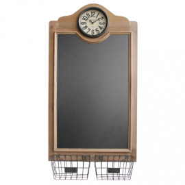 Lavagnetta in legno con orologio JEANNETTE