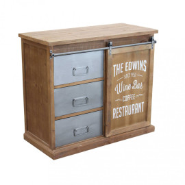 Aparador con puerta corredera y puertas ELLERY de 89 cm