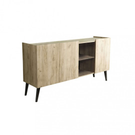 Credenza 3 ante rovere grigio 160 cm (MK801523) e vano a giorno