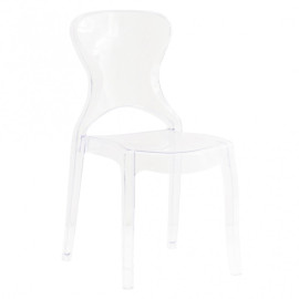 Chaise élégante en polycarbonate transparent BERCY