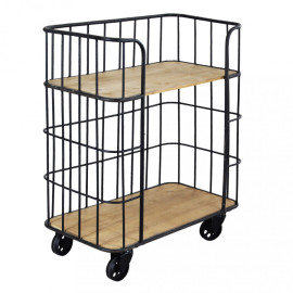 Eisen- und Holz-Servierwagen ALLYN