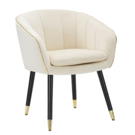 Armchairs Fixed PARIS ARMCHAIR CREAM/GOLD CM 62X58X78 Mauro Ferretti