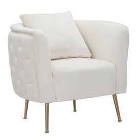 Armchairs Fixed BUCHAREST ARMCHAIR CREAM CM 76X74X73 Mauro Ferretti
