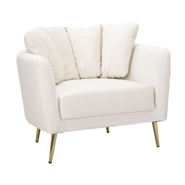 Armchairs Fixed ARMCHAIR KIEV CREAM CM 88X77X74 Mauro Ferretti