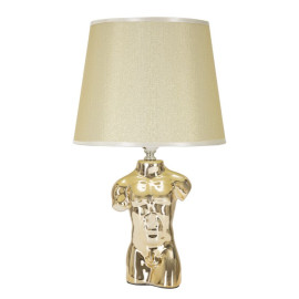 Moderne Nachttischlampe GLAM MAN aus goldener Keramik von Mauro Ferretti
