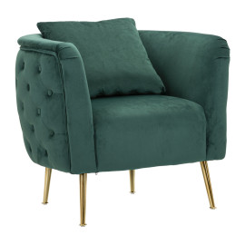 Armchair BUCHAREST GREEN CM 76X74X73 Mauro Ferretti