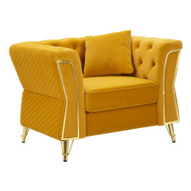 ARMCHAIR EMY MUSTARD WITH CUSHION CM 104X83X76 Mauro Ferretti