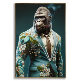 Modern Paintings PAINTED ON LACQUERED CANVAS KONGY -B- C / FRAME CM 62X4X92 Mauro Ferretti