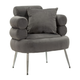 Armchairs Fixed SILVERY PLUS with cushion 78x68x85 cm Mauro Ferretti