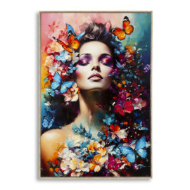 Modern Paintings PAINTED ON LACQUERED CANVAS MARTY C / FRAME -A- CM 62X4X92 Mauro Ferretti