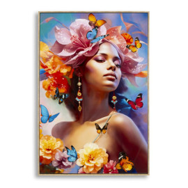 Modern Paintings PAINTED ON LACQUERED CANVAS MARTY C / FRAME -B- CM 62X4X92 Mauro Ferretti