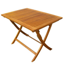 Solid wood folding garden table 100 x 70