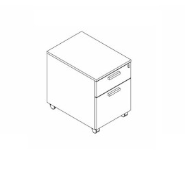 Cassettiera da ufficio su ruote moderna 1 cassetto e classificatore