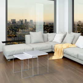 Par de mesas auxiliares modernas Maconi New Line Double