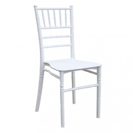 Eleganter stapelbarer Stuhl aus weißem Polypropylen NELLY