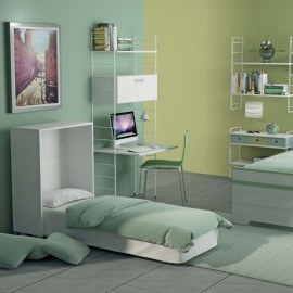 Letto singolo pieghevole a scomparsa salvaspazio Maconi