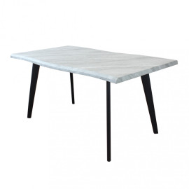 Fester Tisch DALBERT Steineffekt grau 160×90