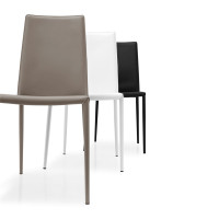 Chaise moderne en cuir Connubia by Calligaris Boheme