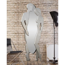 Espejo moderno con forma Pintdecor Adán y Eva