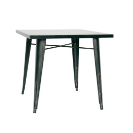 Mesa industrial cuadrada efecto envejecido Bangkok