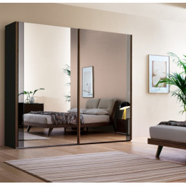 Armoire 2 portes coulissantes avec miroir Cascata Le Fablier