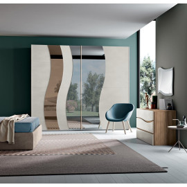 Armoire 2 portes coulissantes avec miroirs Dual