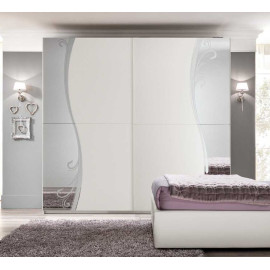 Armoire 2 portes coulissantes avec miroirs Gemma