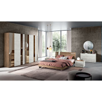 2-door sliding wardrobe with lacquered glass and mirror doors Spar Musa
