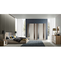 2-door sliding wardrobe with lacquered glass and mirror doors Spar Musa