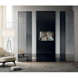 Armoire 3 portes coulissantes avec porte TV Urban Spar