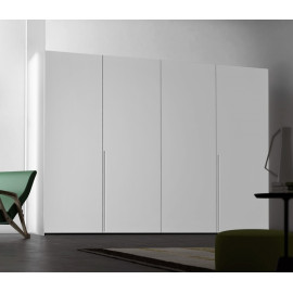 Armario batiente con manija empotrada Tratto Pianca