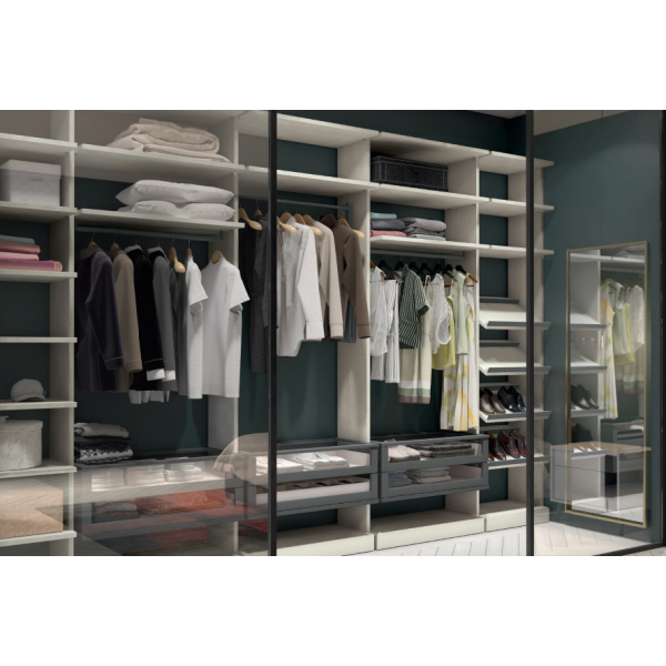 Kleiderschrank mit modularen Einheiten ohne Türen M112