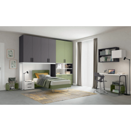 Cameretta singola con armadio ponte C316