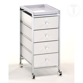 Cassettiera moderna da ufficio con ruote e svuota-tasche Baldo