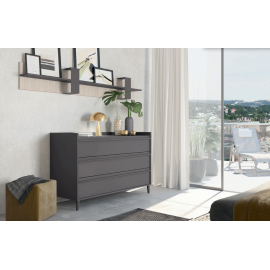 Comò tre cassetti con top vassoio Tray